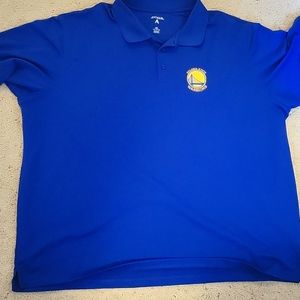 EUC Used Antigua 3XL XXXL Golden State Warriors GSW NBA Blue Short Sleeve Polo
